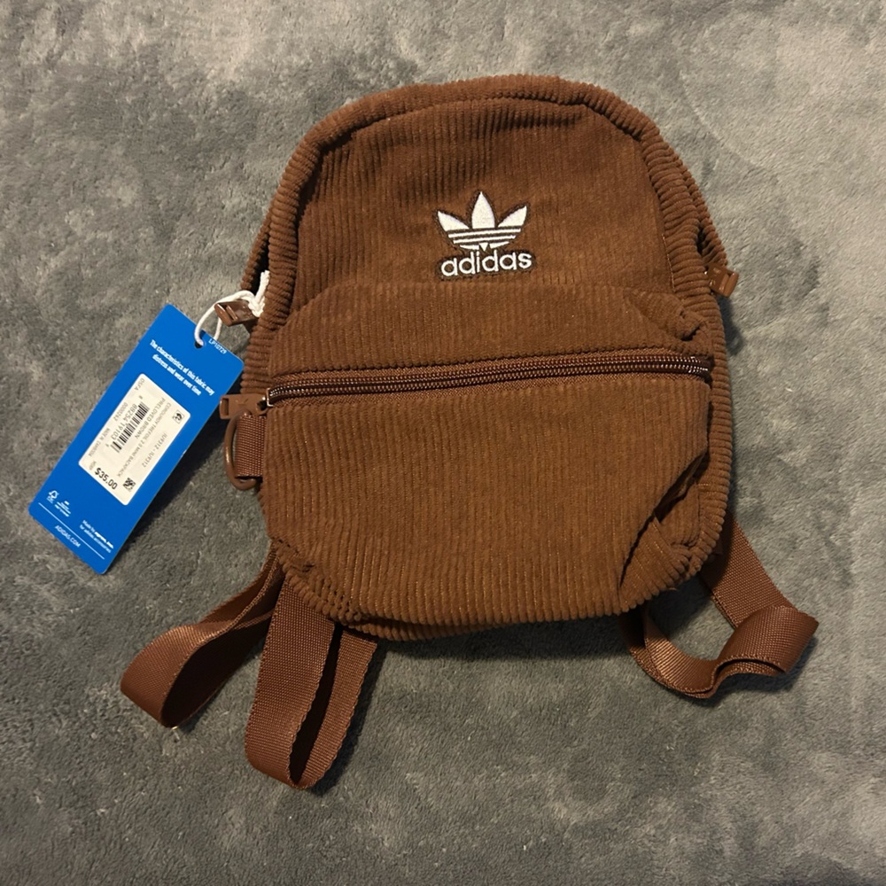 Adidas Brown Corduroy Women’s Mini Backpack